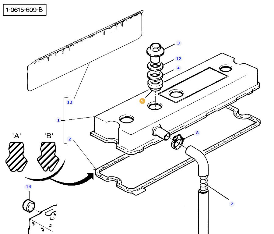 Rocker Cover Rubber Bush 3638640M1 - Image 2