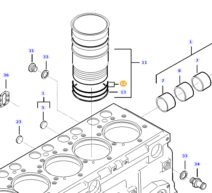 SISU Liner Seal Kit V835336903 - Image 2