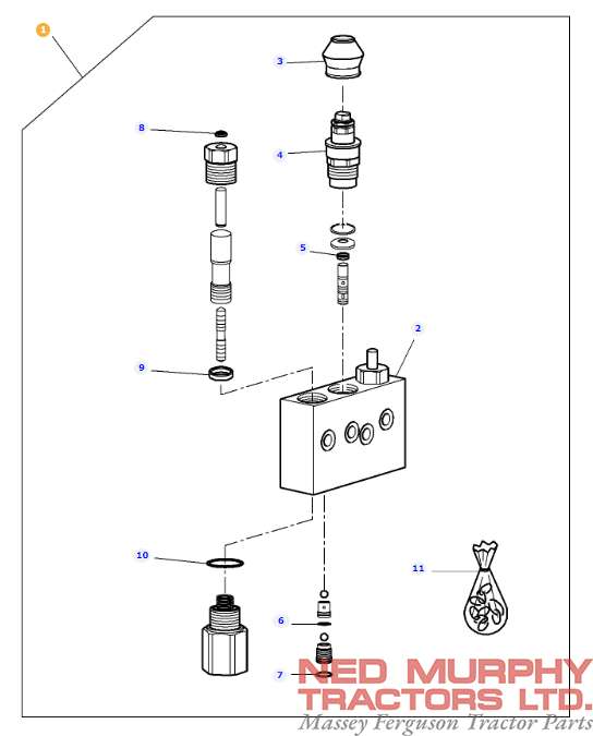 High Pressure Brake Valve 4300397M2 - Image 2