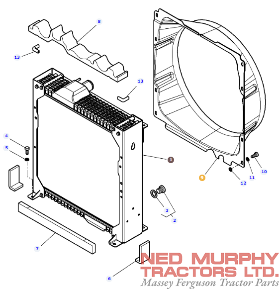 4285794M3, Fan Shroud, Massey Ferguson Tractors, Ned Murphy Tractors Ltd.