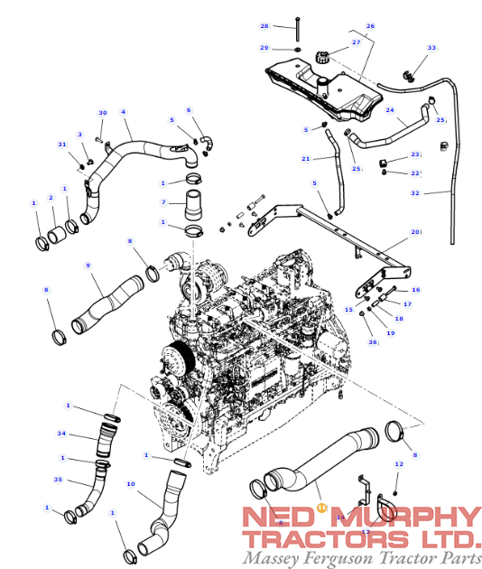Air Cooler Hose 4354487M4 - Image 2