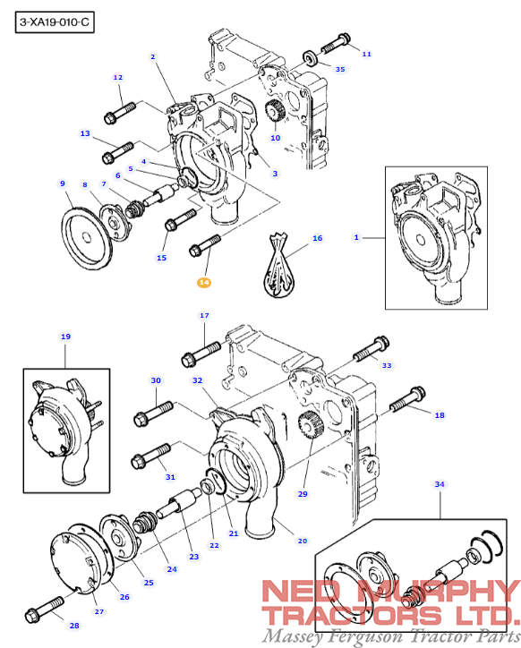 Water Pump Screw 4223102M1 - Image 2
