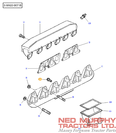 Exhaust Manifold Stud 4222341M1 - Image 2