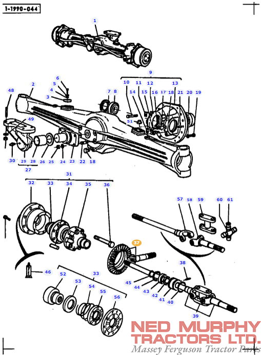 Front Diff Crown Wheel & Pinion 3426612M91 - Image 2