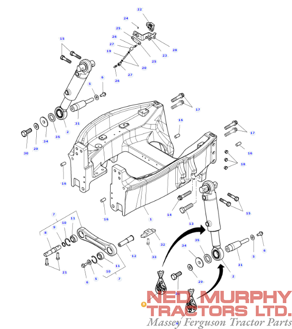 Front Suspension Ram Seal Kit 6249068M91 - Image 2