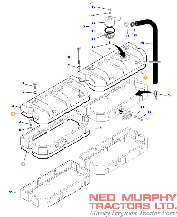 Rocker Cover Gasket V837067881 - Image 2