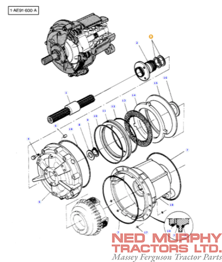 Input Shaft Teflon Ring 3792463M1 - Image 2