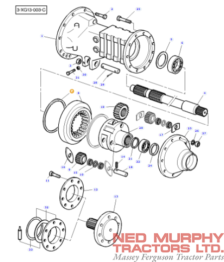 Rear Axle Housing Seal 3759196M1 - Image 2