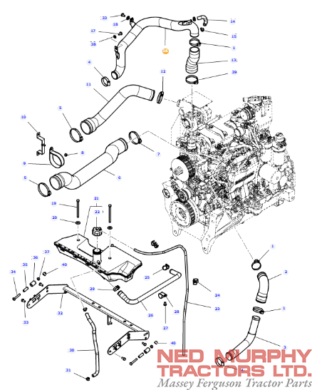 Radiator Hose 4353824M4 - Image 2