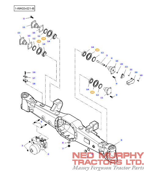 Front axle bearing flange 7300104602 - Image 2