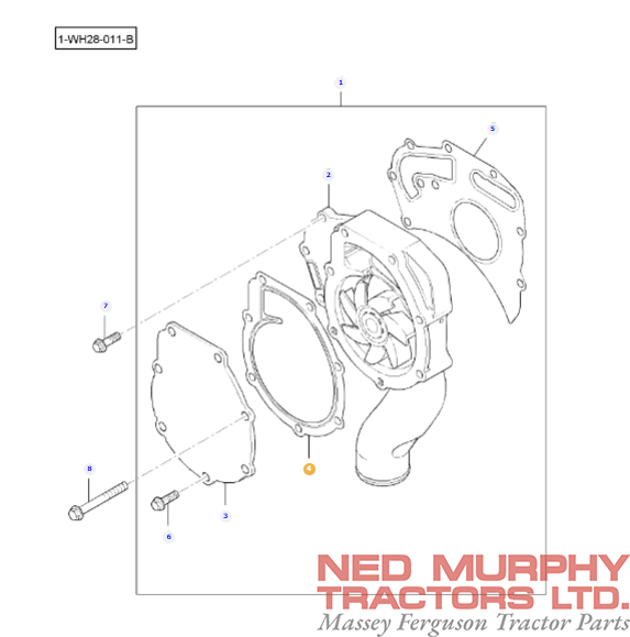 Water Pump Housing Gasket 4226613M1 - Image 2