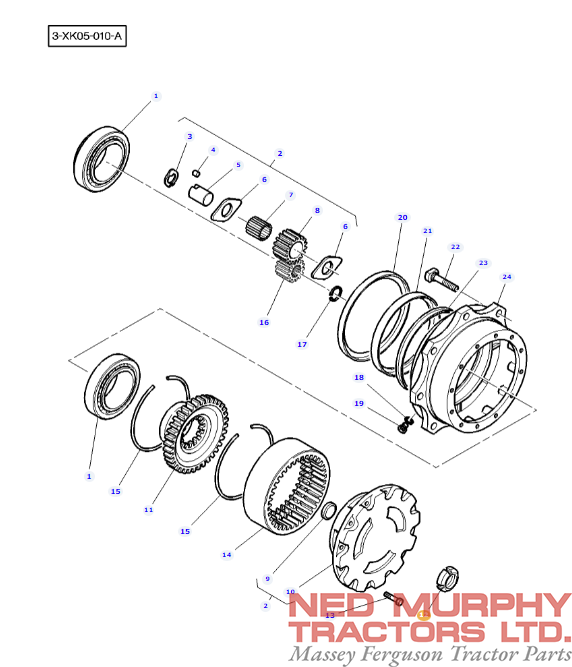 Hub Locknut 3429336M1 - Image 2