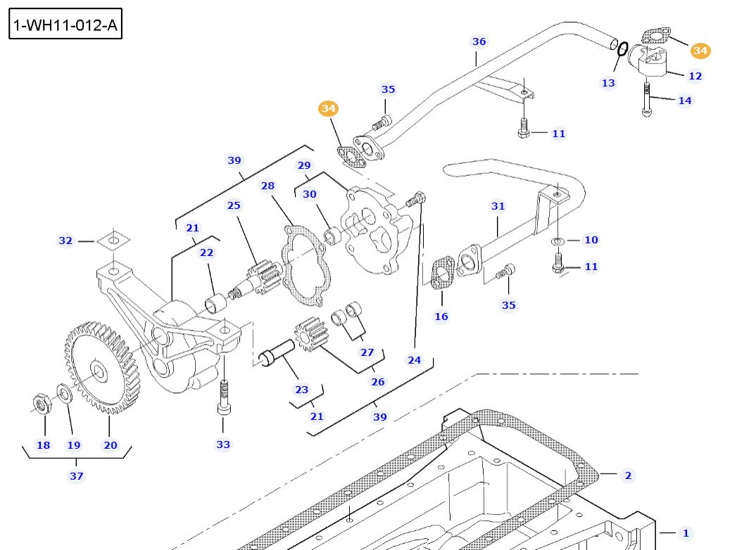 Engine Oil Pump Gasket V836008449 - Image 2
