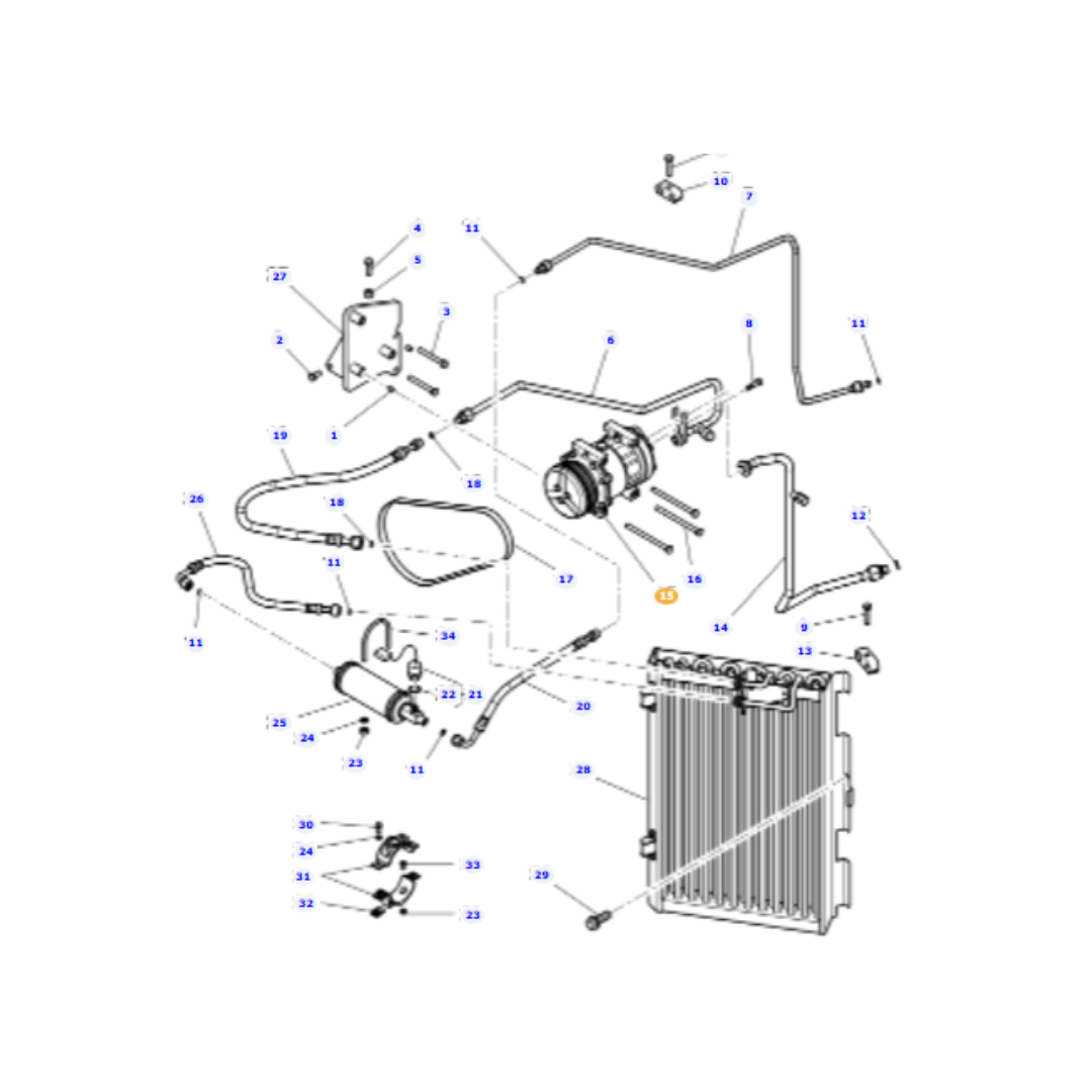 4 Rib/PK Aircon Belt 980mm 4286906M1 - Image 4