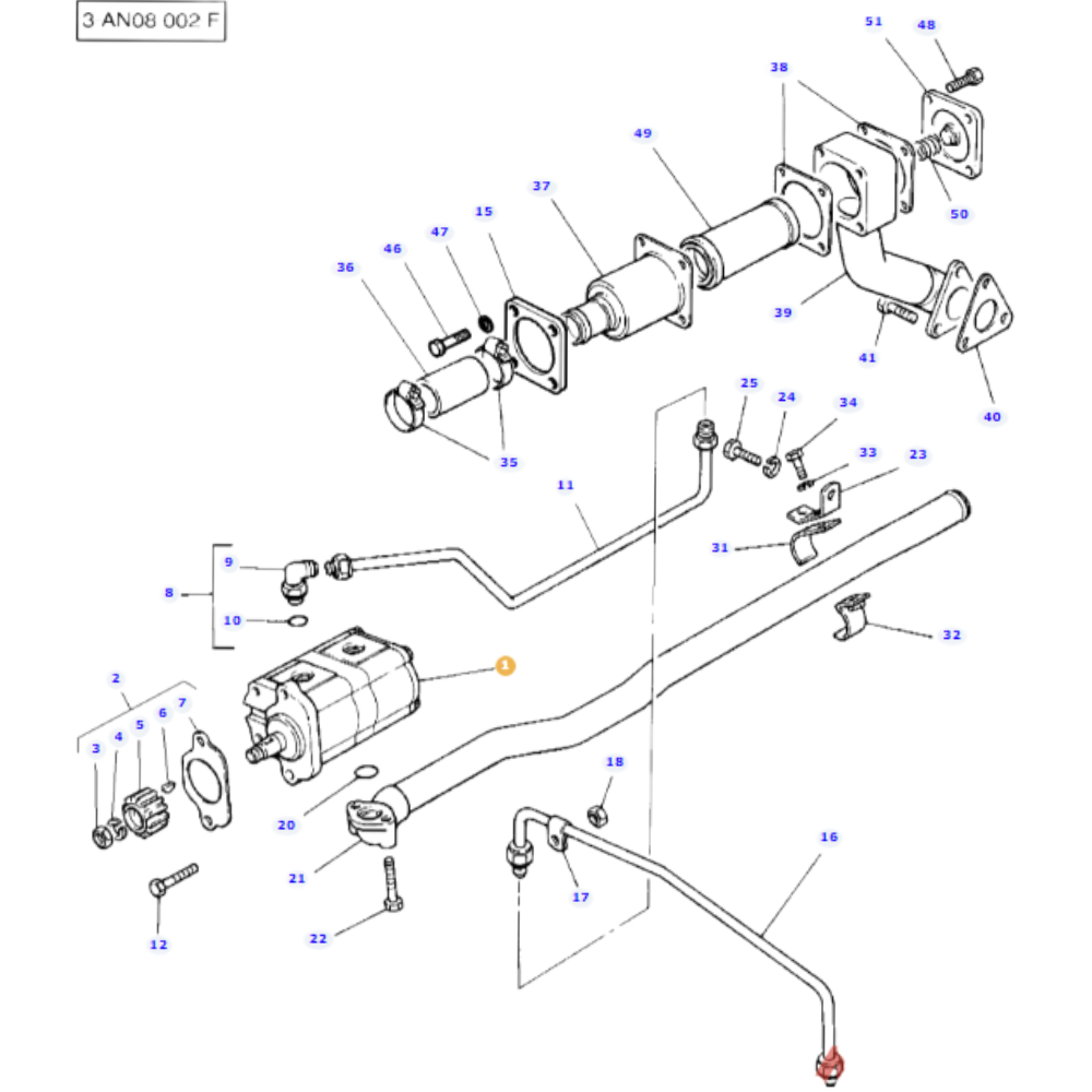 Hydraulic Steering Pump 3774612M91 - Image 2